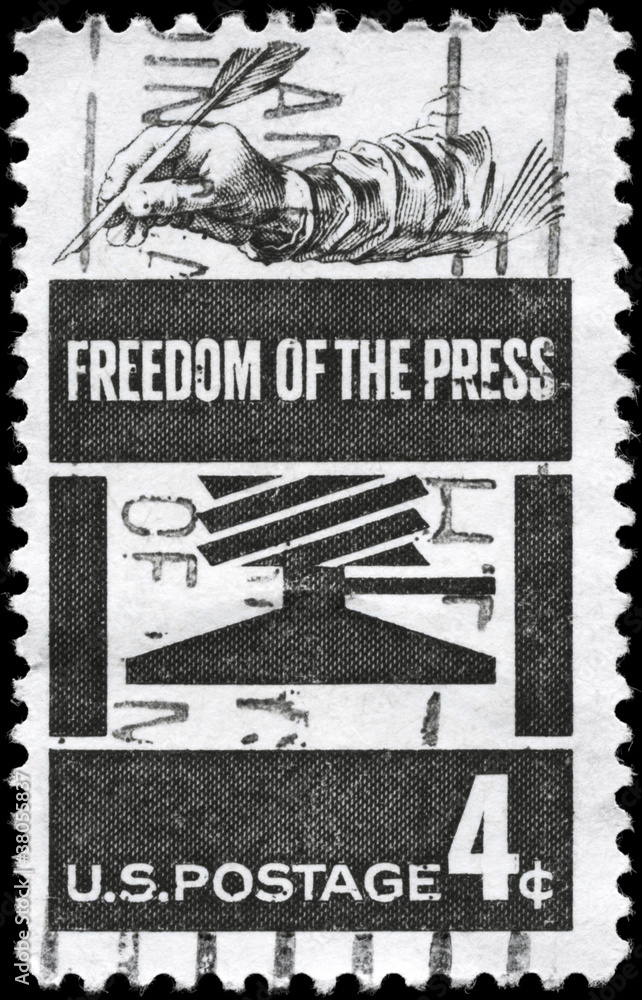 Obraz premium USA - CIRCA 1958 Freedom of Press