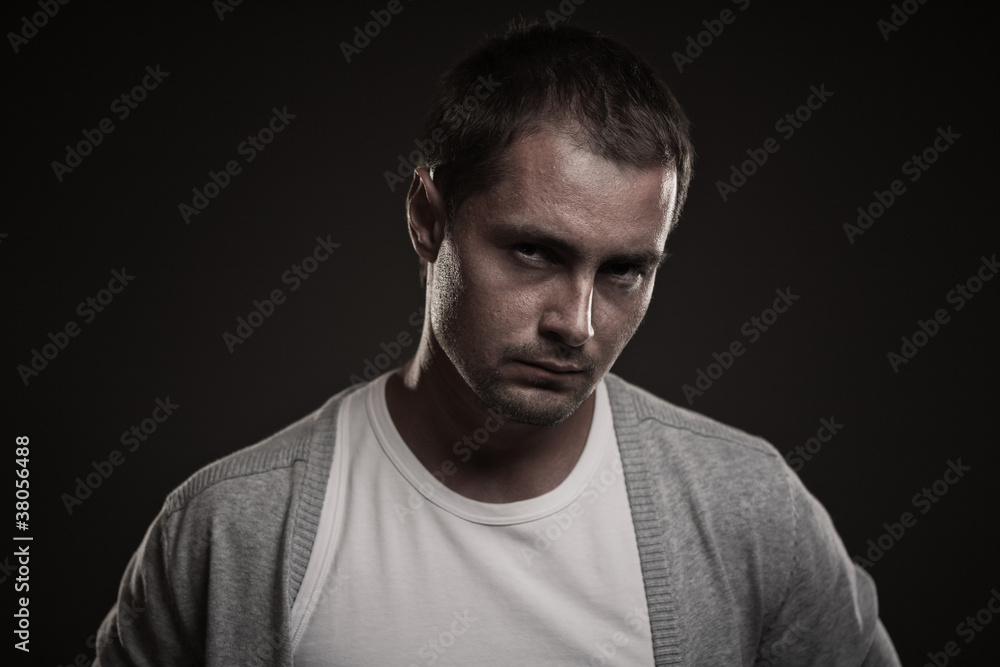 Fototapeta premium portrait of attractive young man