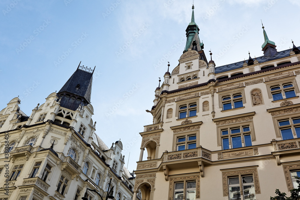 Prag, schön renovierte Häuser n der Altstadt