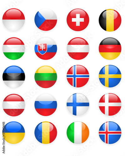 Europe flags buttons, part two Free Download Europe flags buttons, part two - GFXLoad