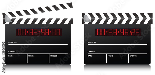 electronic clapboard in vector