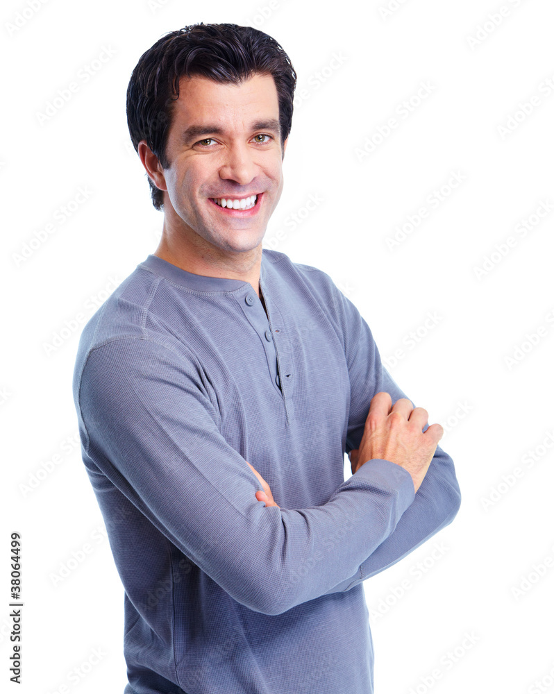 Handsome smiling man. Handsome smiling man.