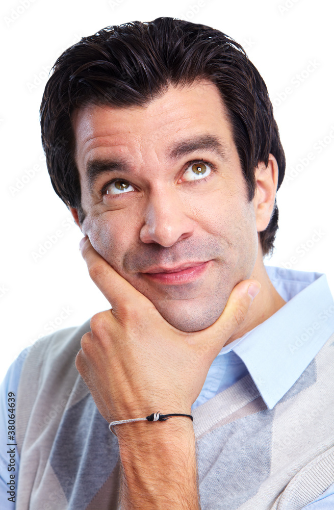 Obraz premium Handsome thinking man.