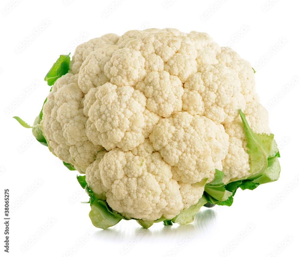 Cauliflower isolated on white Cauliflower isolated on white
