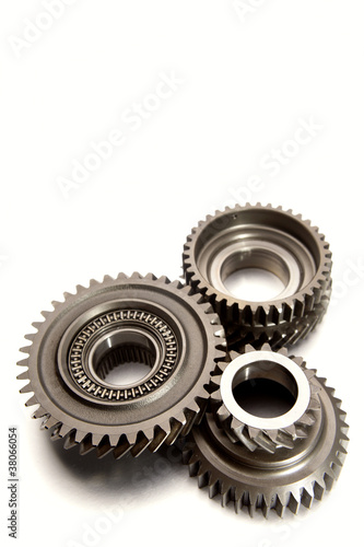 Three steel cog gears