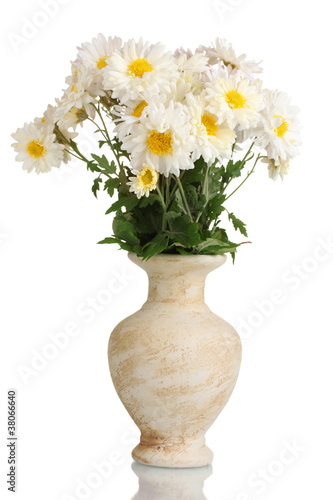 Wallpaper Mural beautiful bouquet of daisies in vase isolated on white Torontodigital.ca
