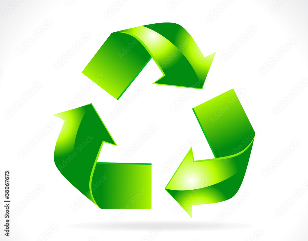 abstract 3d recycle icon abstract 3d recycle icon