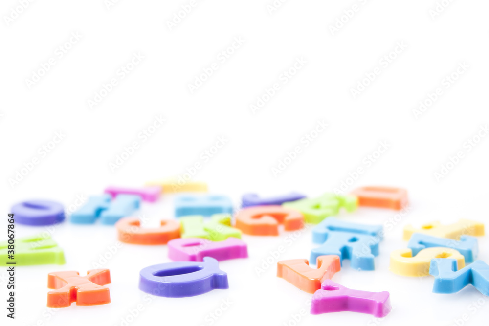 Obraz premium magnetic letters isolated on white