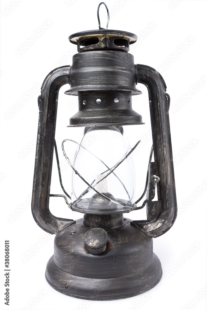 retro kerosene lamp on white retro kerosene lamp on white