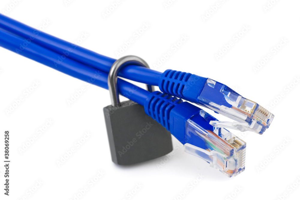 Computer internet cable and lock Computer internet cable and lock
