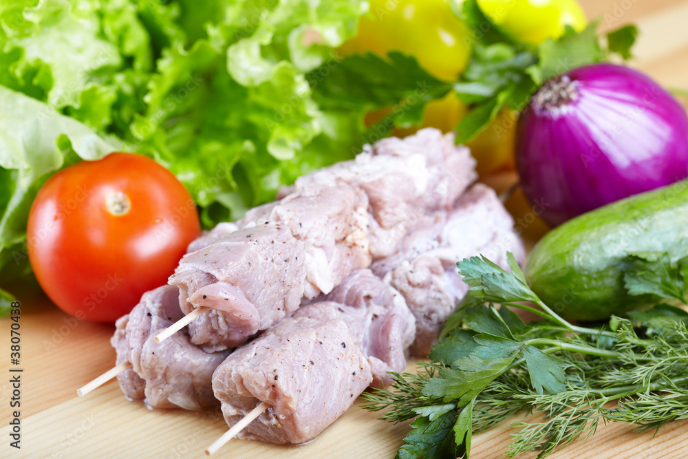 Marinated meat for barbecue Marinated meat for barbecue