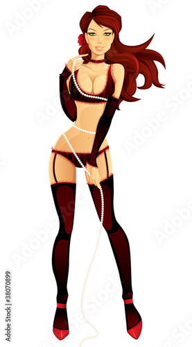 Woman in sexy underwear - Beautiful girl in lingerie