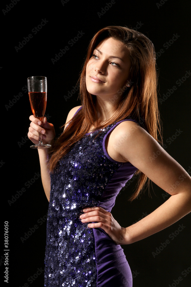 Mädchen mit Prosecco Mädchen mit Prosecco