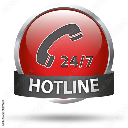 roter push-button hotline 24/7