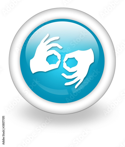 Light Blue Icon "Sign Language"