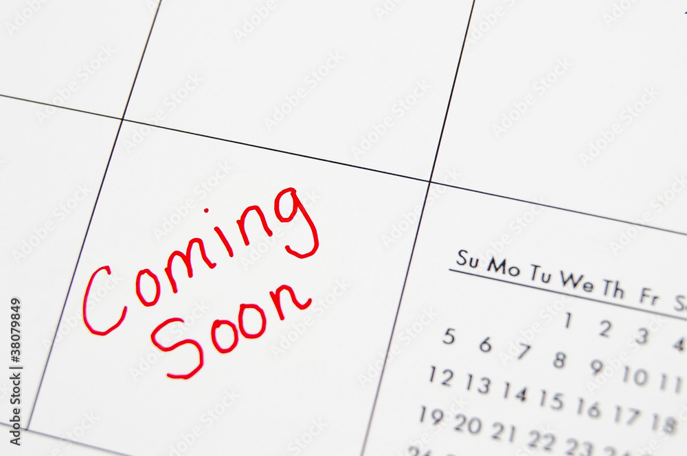 Closeup of a calendar with Closeup of a calendar with
