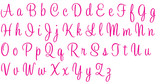 Sweetheart Pink Alphabet