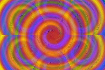Fototapete Psychedelisch Psychedelische Blume in Regenbogenfarben  © hazydays