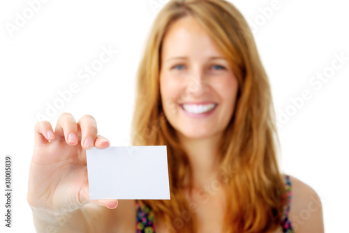 business card woman