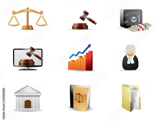 Law icon set