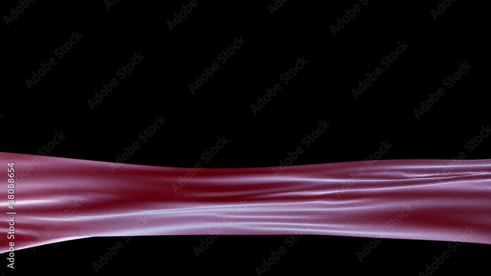 Red Velvet Cloth Lower Third, seamless loop, Alpha Red Velvet Cloth Lower Third, seamless loop, Alpha