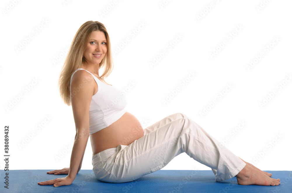 Pregnant woman sitting