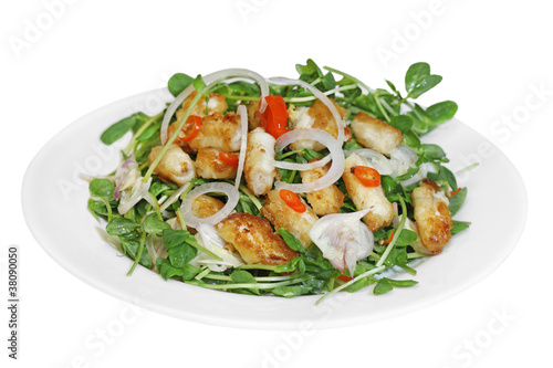 Crispy Fried Squid Salad