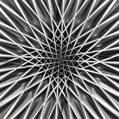 Fototapete Psychedelisch Abstrakte Metallstern Ornament Struktur  © NesaCera
