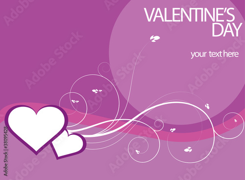 Valentine hearts pink