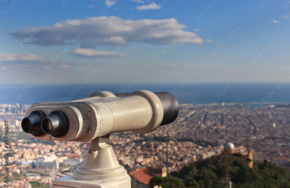 Telescope look at the city