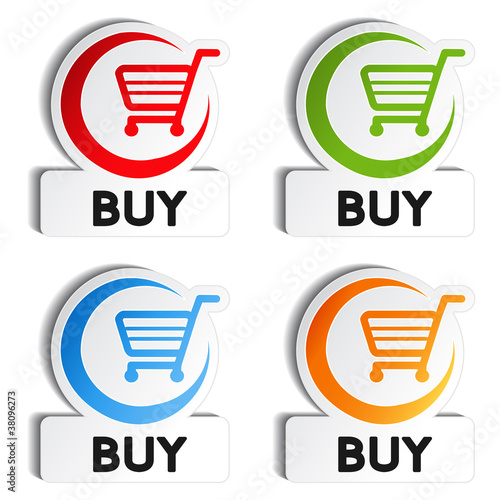 Vector shopping cart item - buy buttons