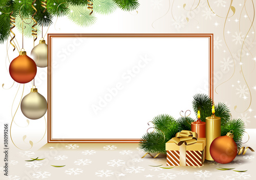 light Christmas greeting- card