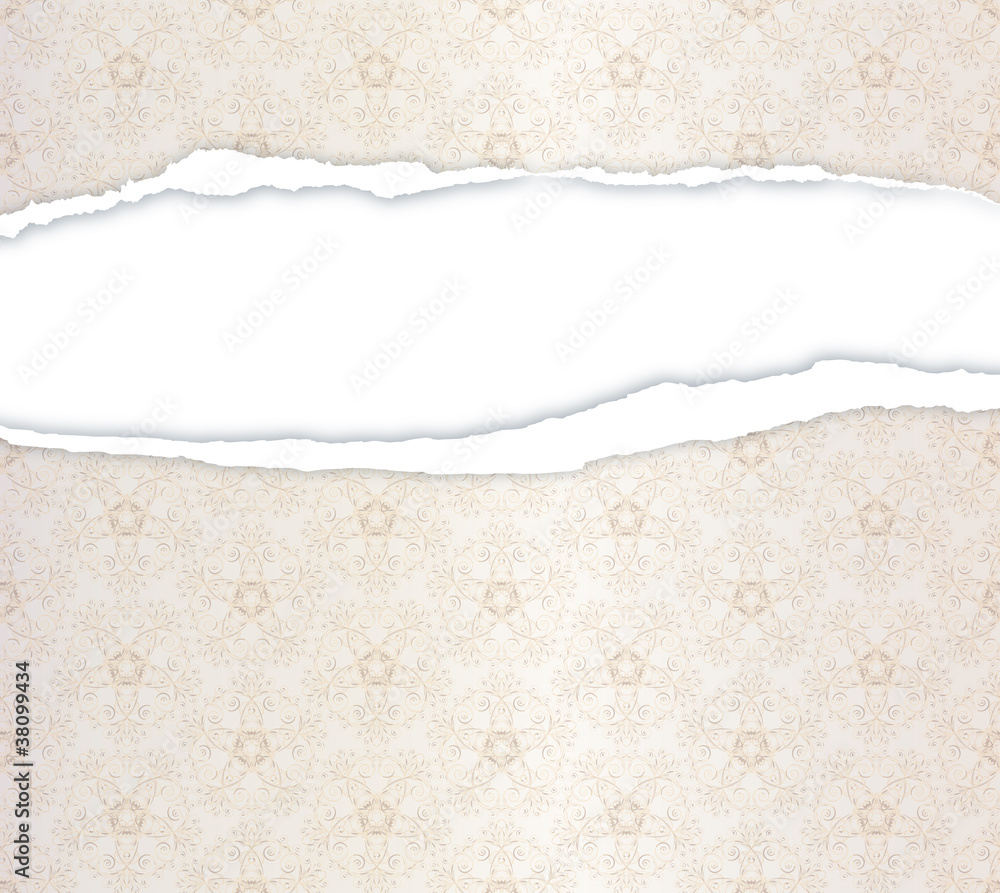 Naklejka premium seamless pattern with ripped paper