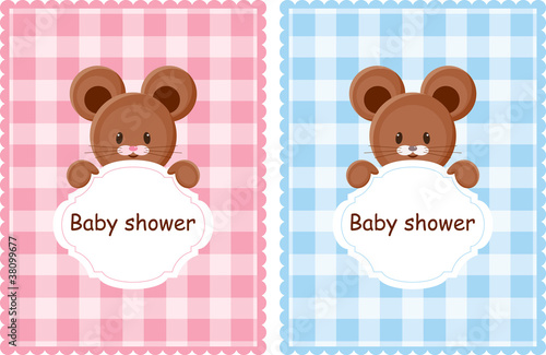 Baby shower cards for boy and girl