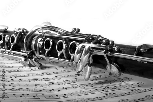 Clarinet on sheet music