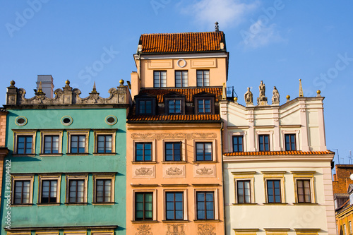 Colorful buildings in Warsaw