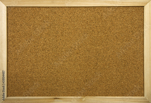 blank office cork board with wooden frame 