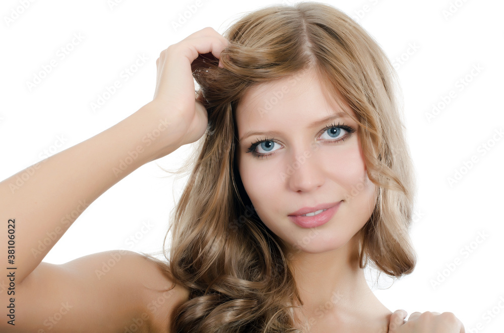 Portrait of the young beautiful girl Portrait of the young beautiful girl
