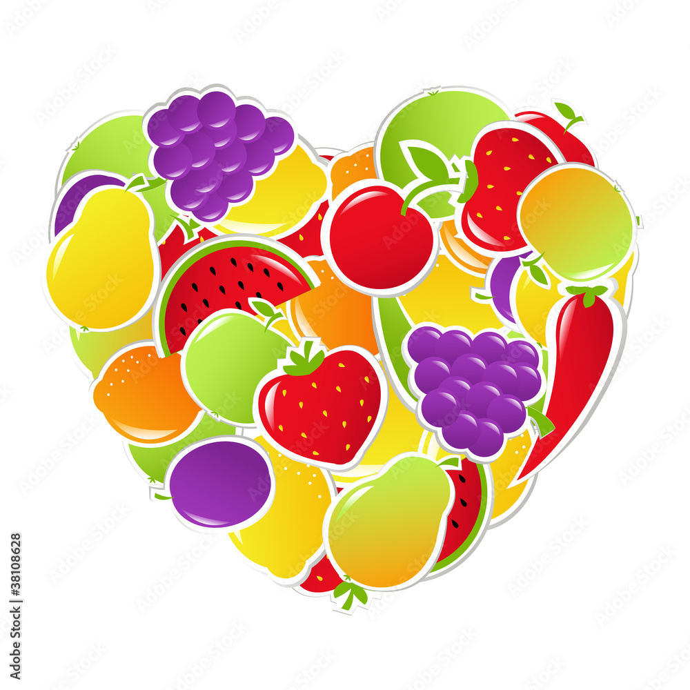 Heart From Fruit And Vegetables Heart From Fruit And Vegetables