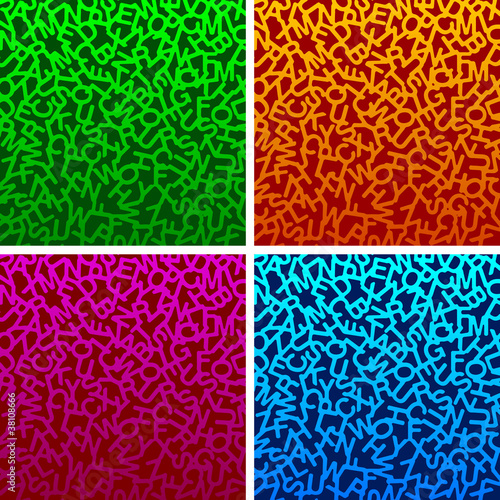 Backgrounds of various letters