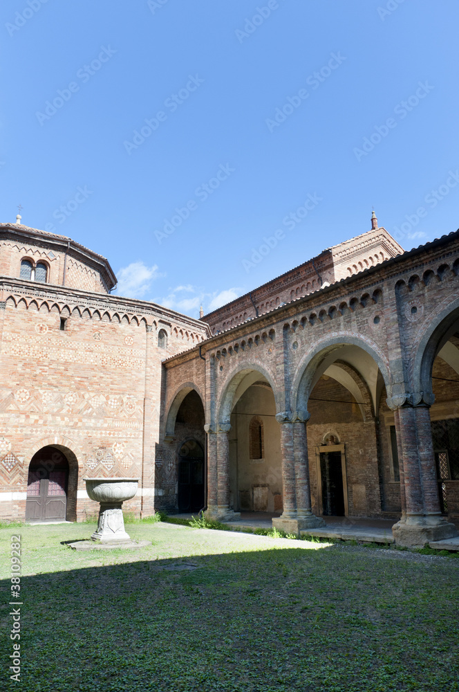 Church and Cloister in Bologna Italy