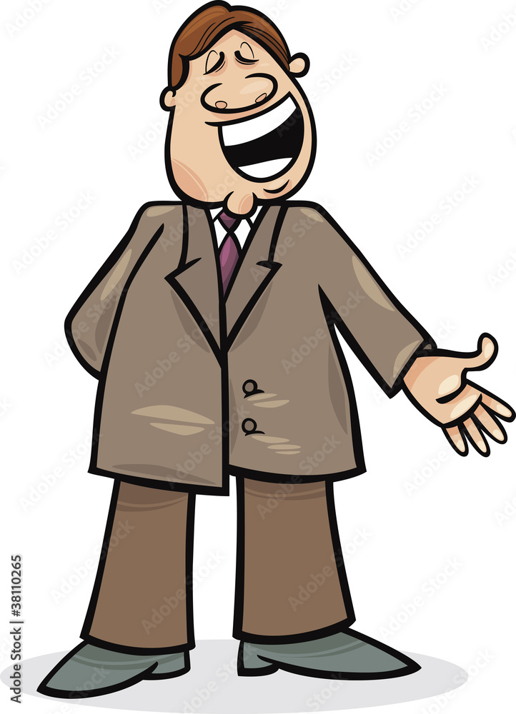 cartoon man in suit