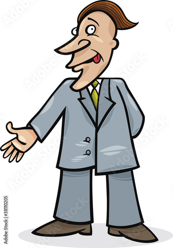 cartoon man in suit