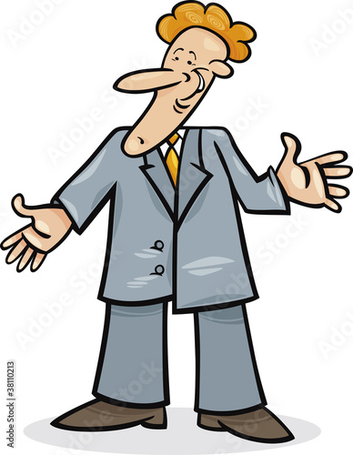 cartoon man in suit