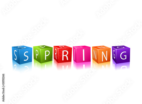 colorful cubes composed in word String