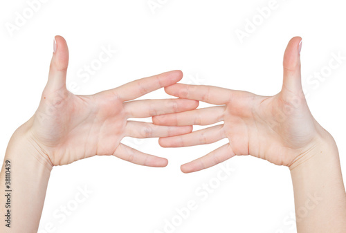 Woman hands isolated