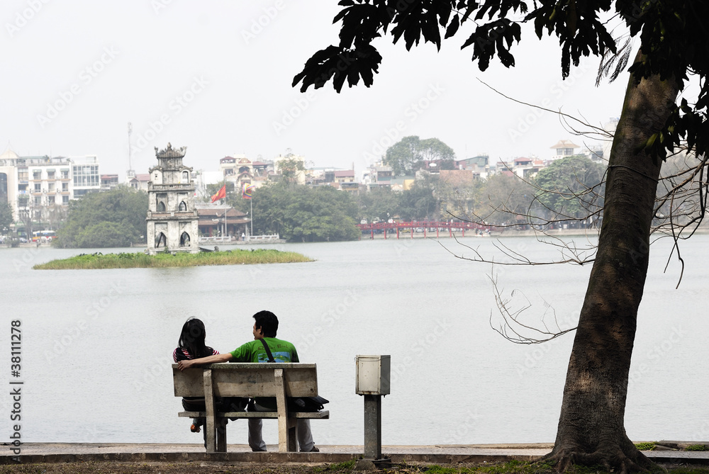 Obraz premium hoan kien lake,hanoi