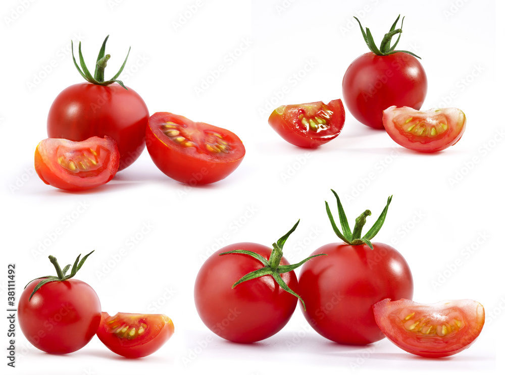 Collection of tomatoes with a light shadows Collection of tomatoes with a light shadows