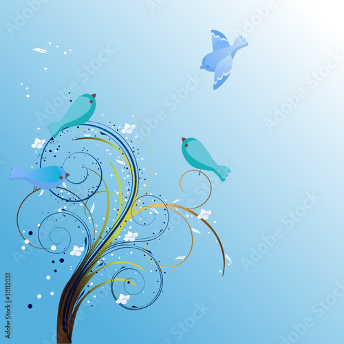 Bluebirds background