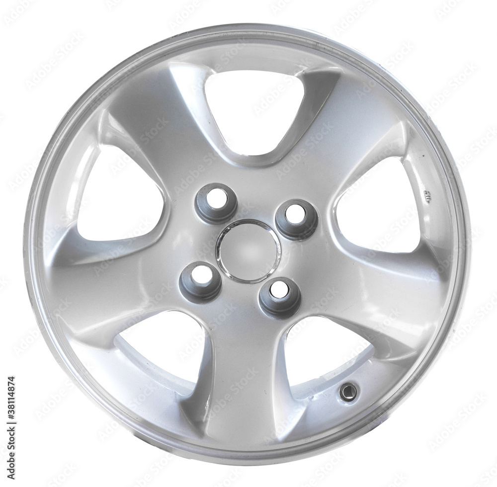 steel alloy car disks over the white background steel alloy car disks over the white background